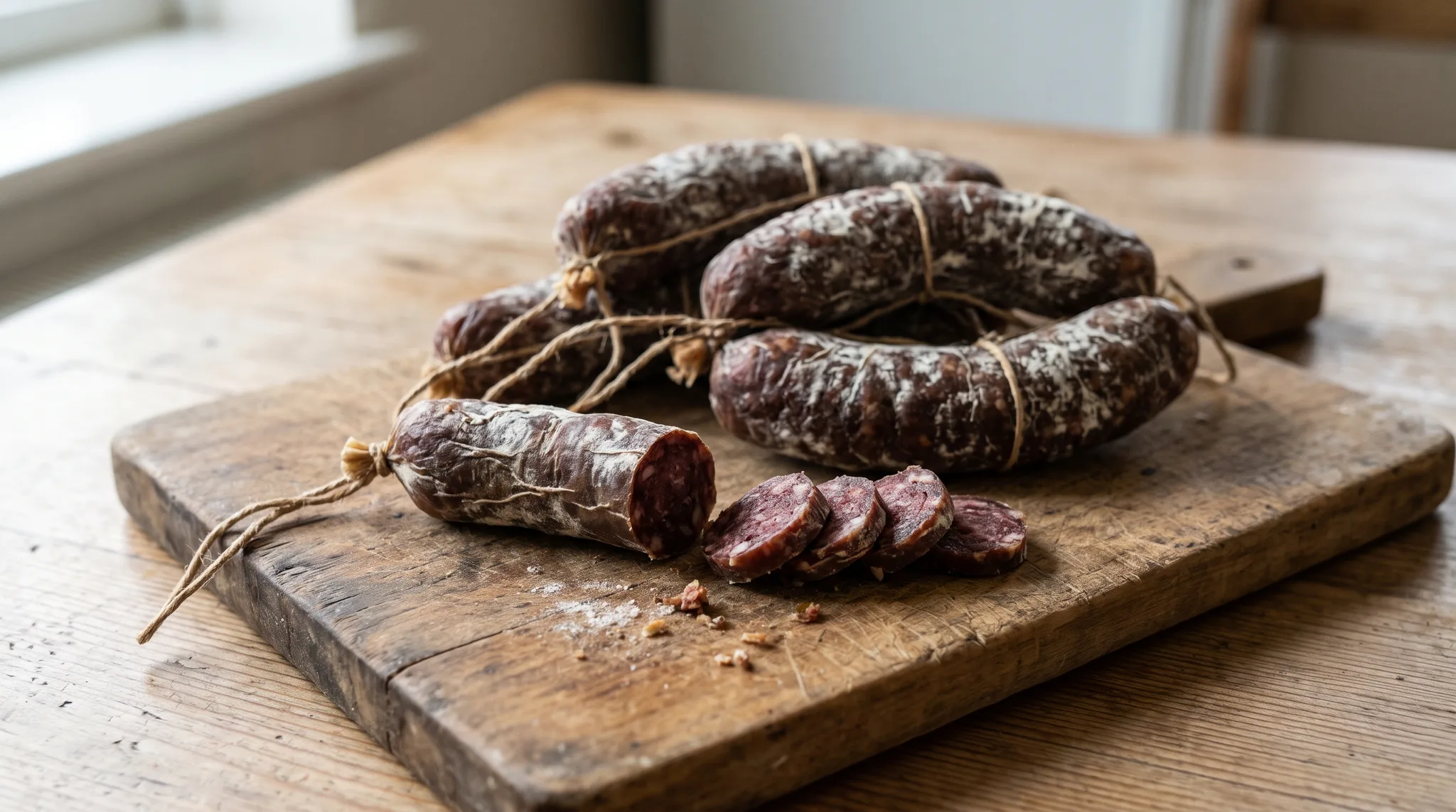 Kiełbasa suszona palcówka z dzika