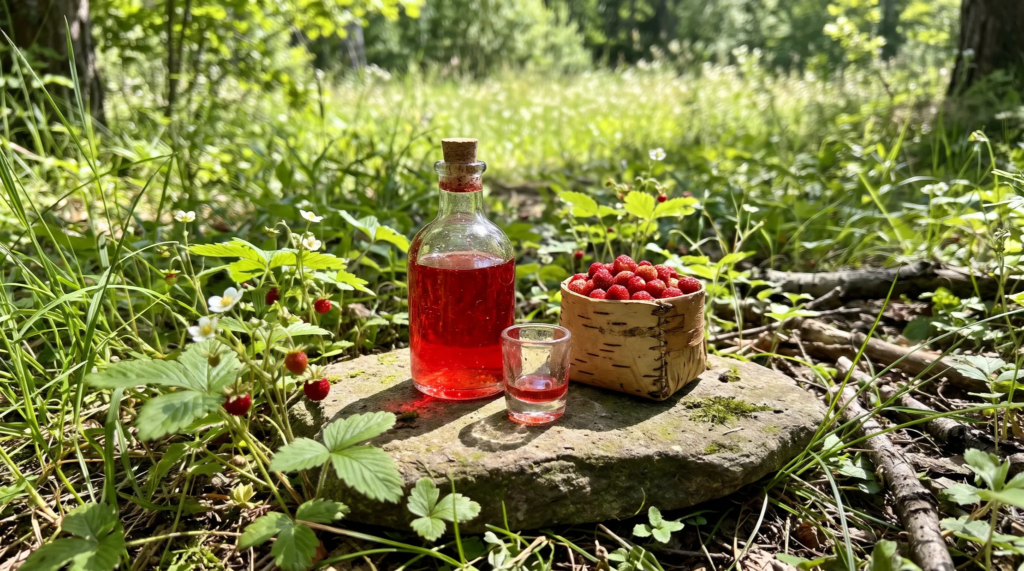 Nalewka na poziomkach leśnych