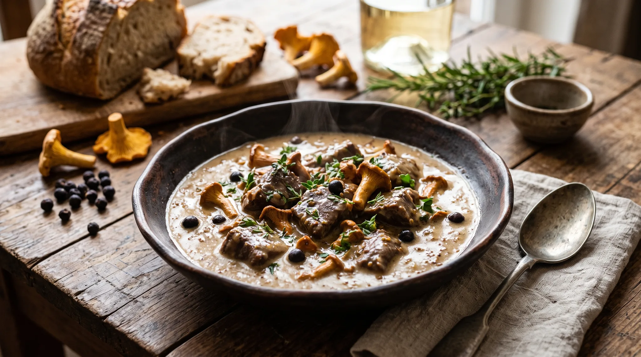 Ragout z łopatki sarny w maślance